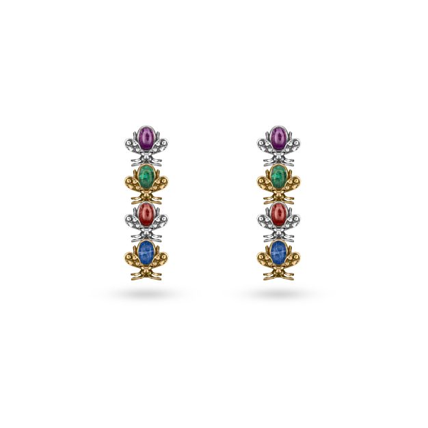 Colored Bees Earrings