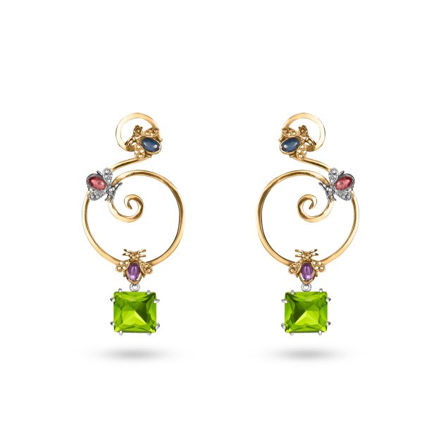 Colored Bees Earrings