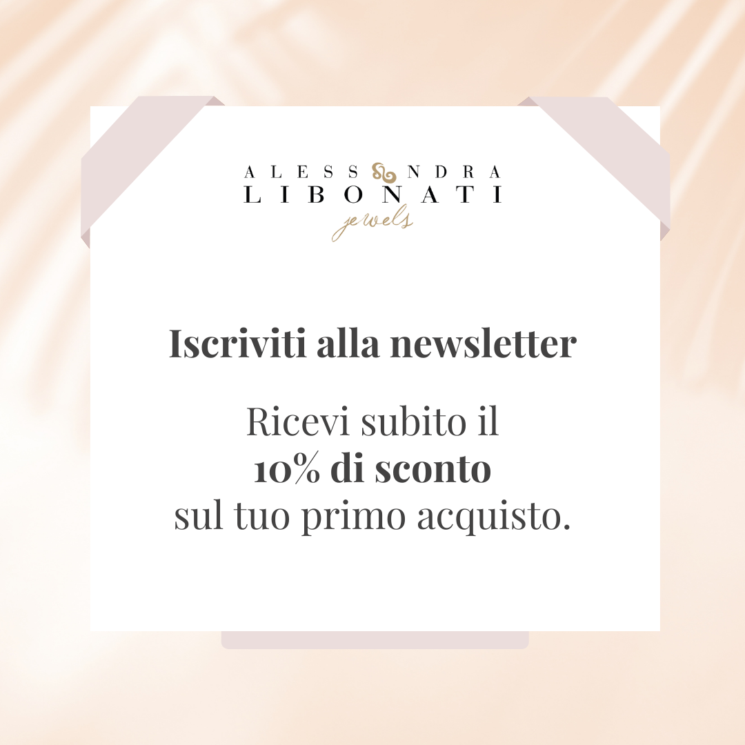 Iscriviti alla newsletter e ricevi subito uno sconto del 10% sul tuo primo ordine.